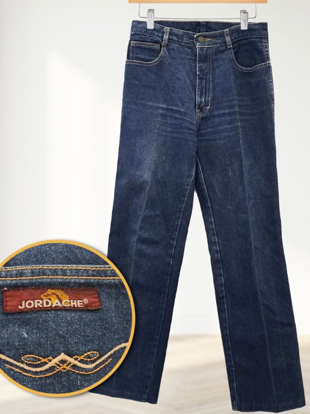 Vintage Jordache Jeans Sz 16/30 Long High Rise Straight Leg 80s Denim